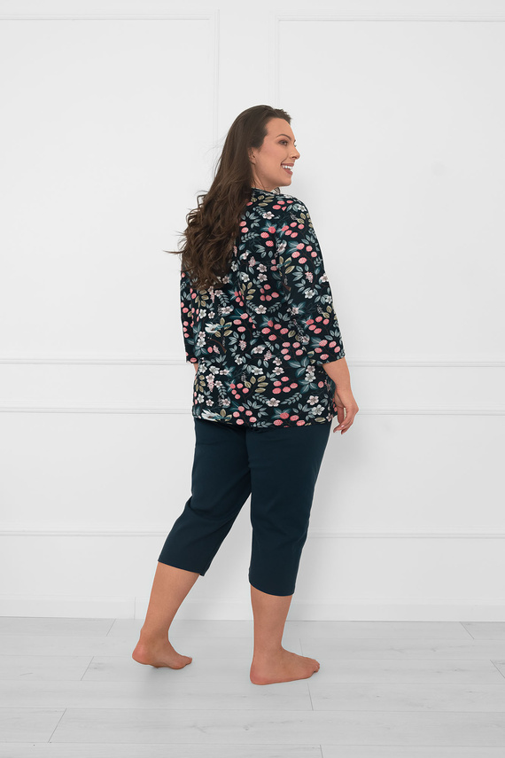 Piżama damska bawełniana Lucja 3/4 rękaw i spodnie Italian Fashion  