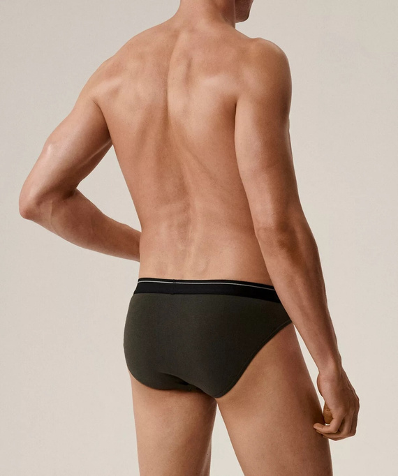 Slipy męskie Atlantic 3MP-094/25 fioletowy-czarny khaki– bawełna, 3-pak, klasyczny krój