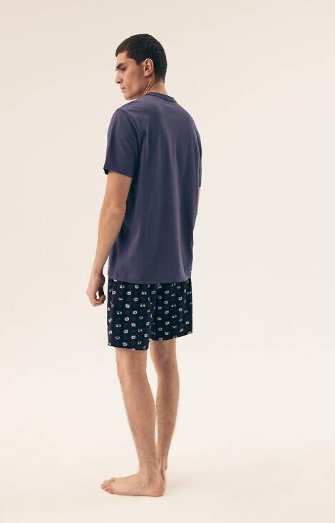 42606 Sake Piżama Męska Core Henderson - steel blue