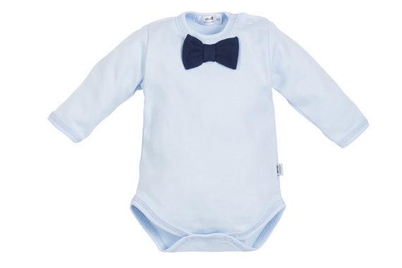 041G Little Gentleman Body z muszką Marija - błękitny