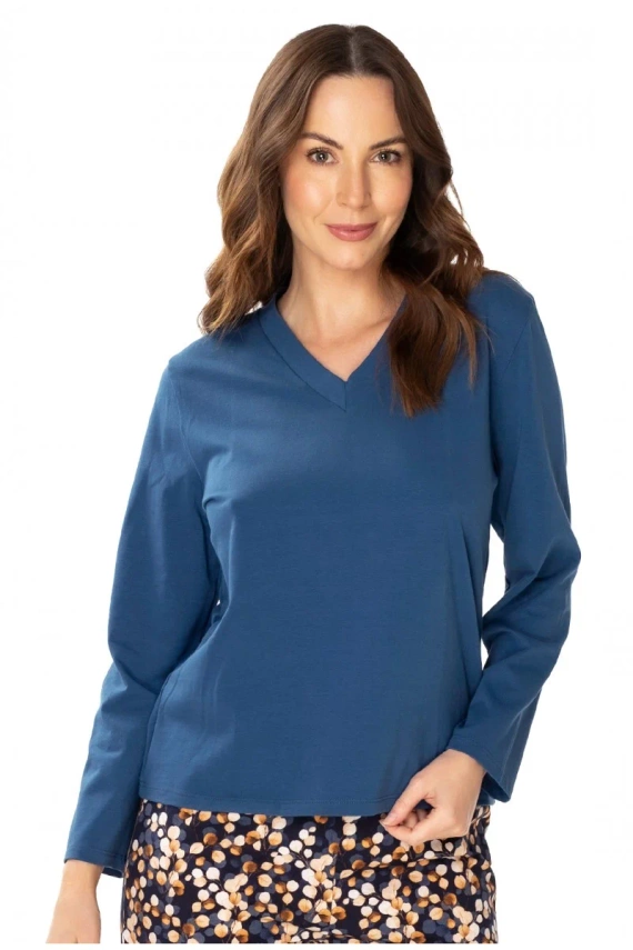 86673 Lucy Bluzka piżamowa Mewa jeans