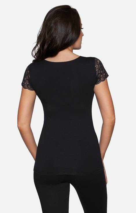 Danielle Bluzka z krótkim rękawem Babell - czarna