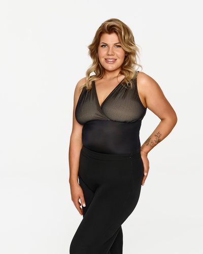 258 Body damskie Lupoline – transparentna siatka, eleganckie, wieczorowe