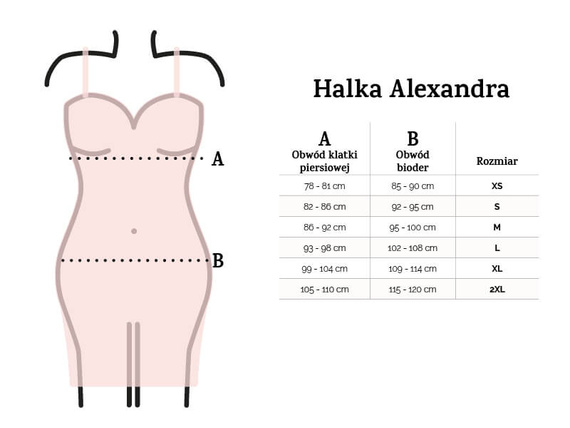 Alexandra Halka satynowa koszulka damska DKaren - granat