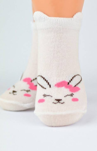 SB019 M2 Girl Króliczek Skarpety dla dziewczynki Noviti - mix kolor