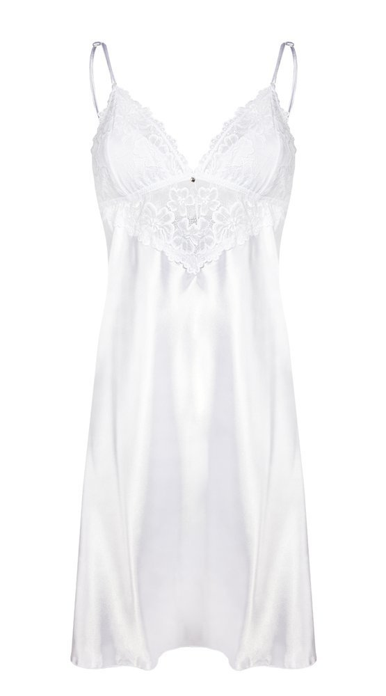 Alice Halka satynowa koszulka damska DKaren - biała 