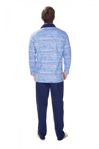 86022 Henric piżama męska James Bradley granatowy-druk