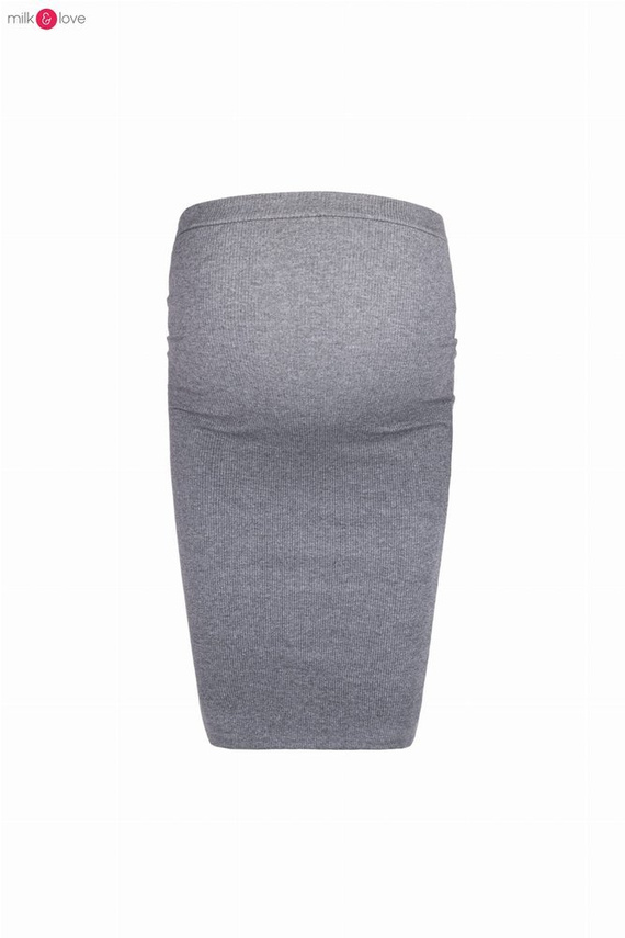 Spódnica ciążowa Tummy z dzianiny w prążki Milk&Love rose brown