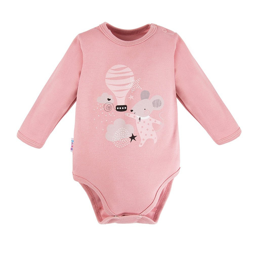 Mellow Body z długim rękawem z nadrukiem Ewa Klucze- róż