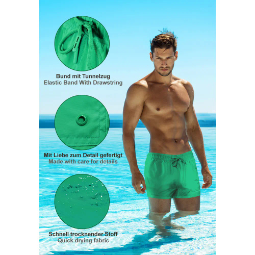 SZ2403 Szorty kąpielowe Sesto Senso zielony