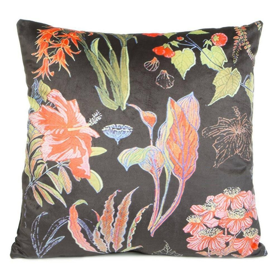 Flar 2 Poszewka dekoracyjna kwiaty Eurofirany -czarny czerwony