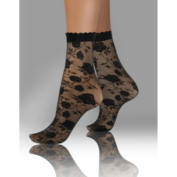 Skarpetki damskie Sesto Senso wzór 010 róże