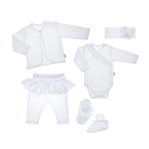 169061 Komplet chrzcielny 5-częściowy Nicol - biały