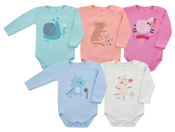 Body niemowlęce "FARMA" Koala - różowy