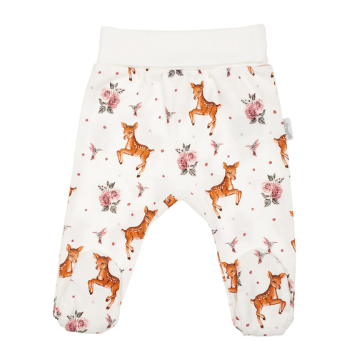 216009 Lala Półśpioch niemowlęcy Nicol – 100% bawełna, druk w sarenki i różyczki