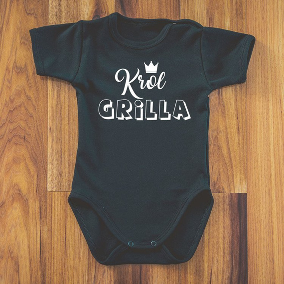 Body krótki rękaw "Król GRILLA" Moocha białe