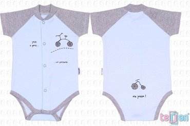 Body rozpinane krótki rękaw "BIKE" niebieski Terjan