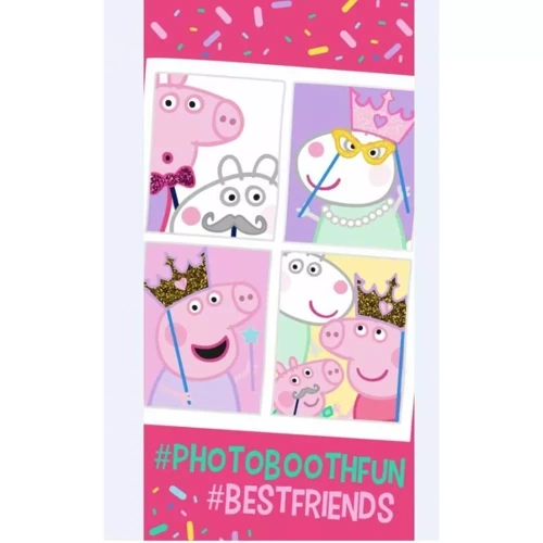 Peppa fotobudka Ręcznik plażowy Setino różowy