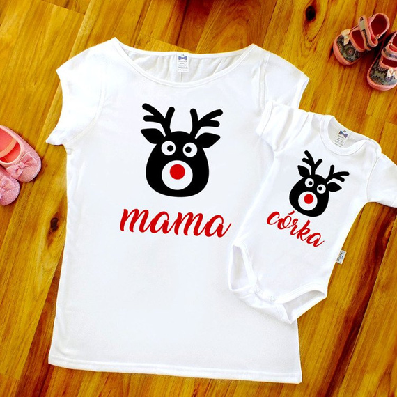 Zestaw Świąteczny Mama + Córka Renifery Moocha