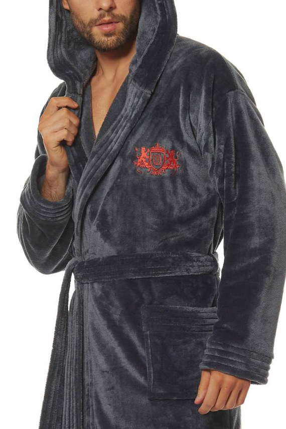 2110 Costa Szlafrok Męski L&L - szary