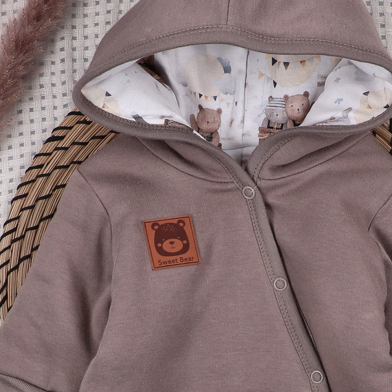 ABN-5665 Kombinezon niemowlęcy Balloon Friends Nini organic – ocieplany, Polska produkcja