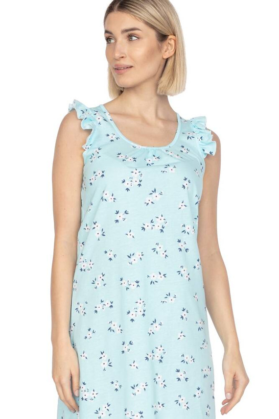 126 Koszula  damska krótki rękaw Regina turkusowy