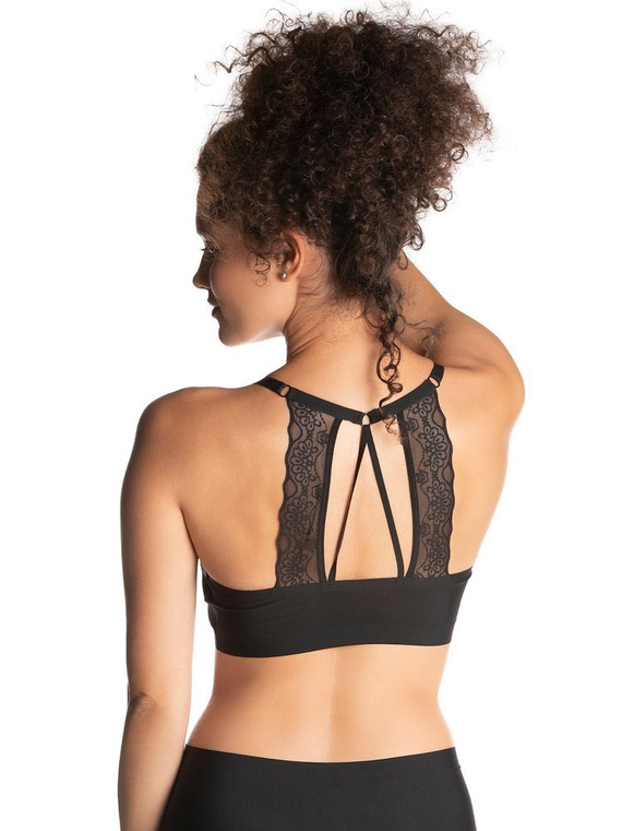 L-POL 5003TP-02 Biustonosz Top Laser Cut Lama czarny