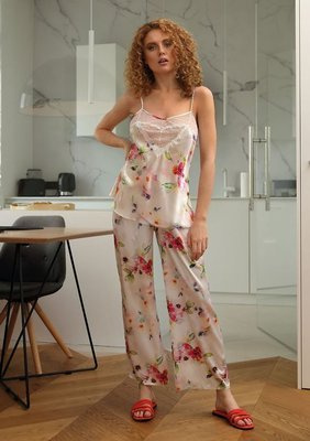 Flowers Komplet Damski Piżama DKaren - DK-KC 10 biały