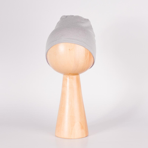 229110 Nicol Czapka Merino 100% wełna dziecięca dwuwarstwowa- szara