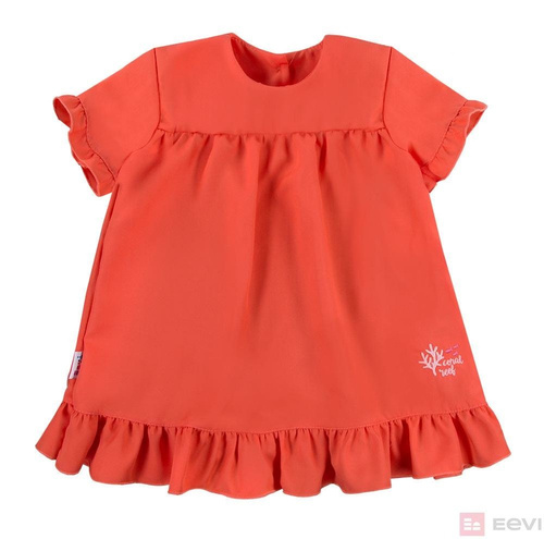 Sukienka z krótkim rękawem "CORAL REEF" Ewa Klucze- czerwona