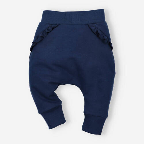 ABN-4518/GRASpodnie dresowe z bawełny organicznej Nini granatowy