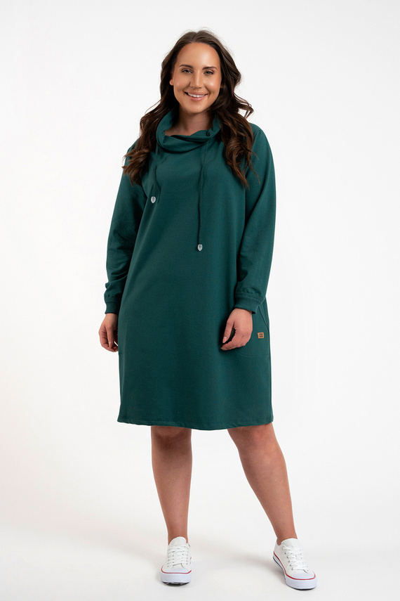 Malmo tunika damska długi rękaw Italian Fashion - zielony
