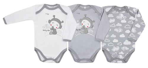 Body niemowlęce "CLOUDS" Koala szare