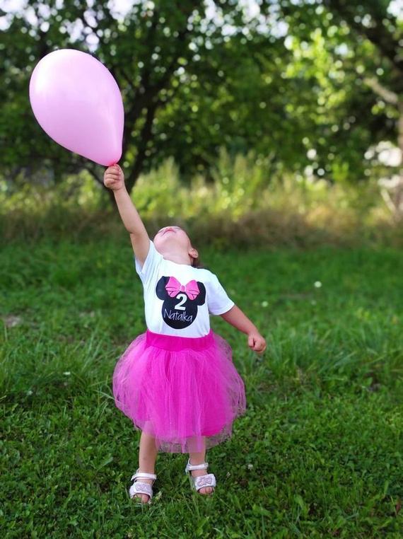 Body krótki rękaw na roczek dla dziewczynki z myszką Moocha różowy