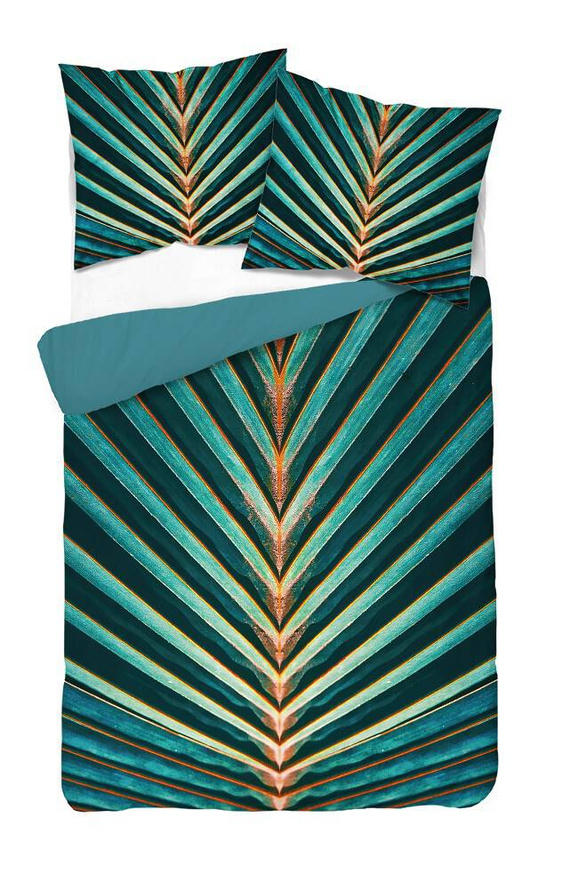 4189 A Pościel z mikrofibry 3D liście Detexpol zielony