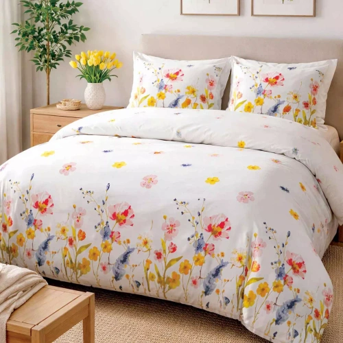 Pościel flanelowa Darymex 31521/1 kwiaty bawełna 160 g/m² ciepła