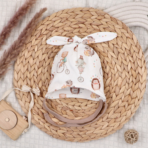 ABN-5597 Circus Czapka niemowlęca Nini – 100% bawełna organiczna, miękka i bezpieczna