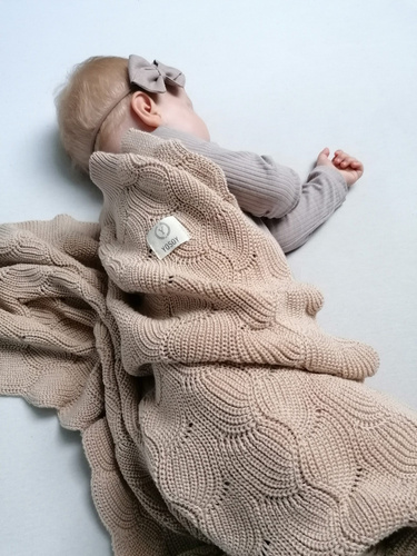 WAVES Kocyk eco cotton Yosoy Beige