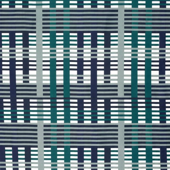 Nika 47 pościel satynowa liście Eurofirany turkusowy