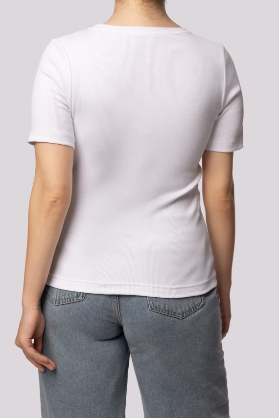 Ribbed Koszulka damska w prążek Mona biały 