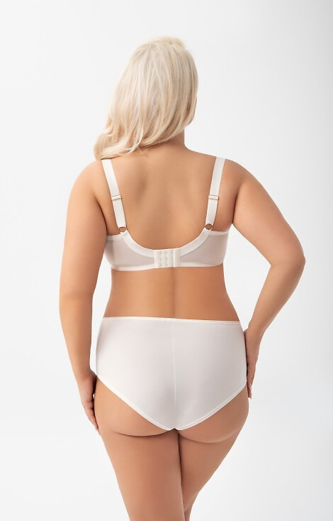 Figi K 938 Evia Gorsenia kremowe  – eleganckie figi z haftem do kompletu