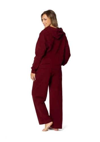 DK-K-B8 Dresowy komplet damski Dkaren - bordowy