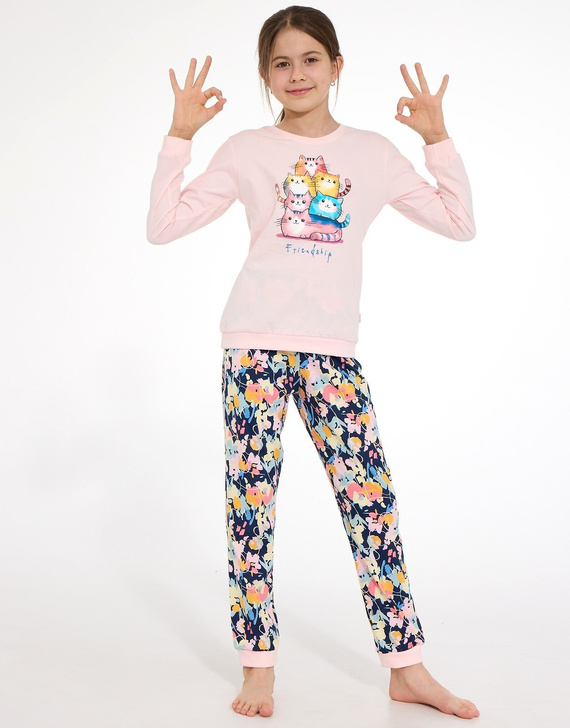 Piżama Dziewczęca Cornette Young Girl 592/210 Friendship 100% Bawełna