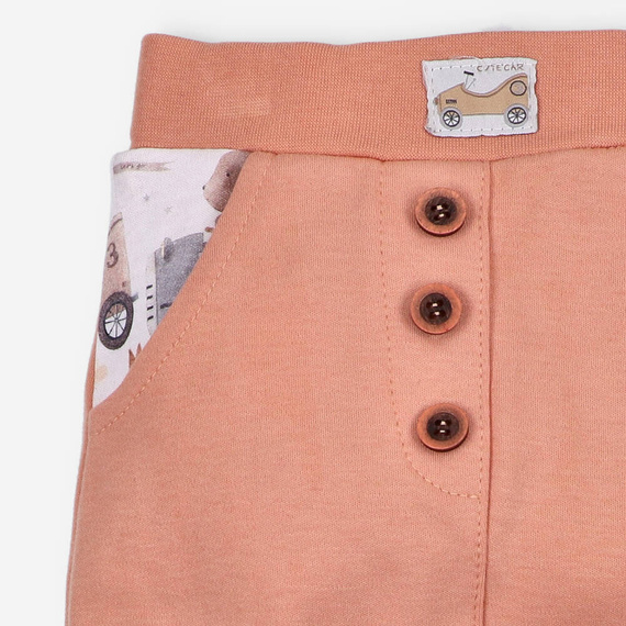 Cute Cars Spodnie dresowe z bawełny organicznej Nini pomarańczowy