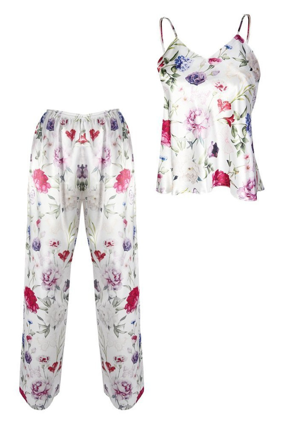 DK-KI Flowers Komplet Damski Piżama DKaren - 5 biały