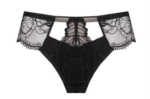 Figi koronkowe Belem Unikat czarne eleganckie komfortowe