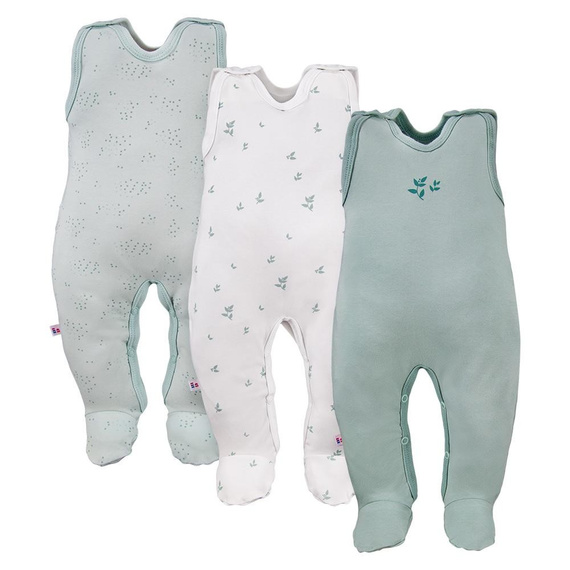 Petite Śpiochy niemowlęce 3-pak Eevi-listki