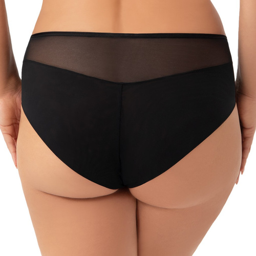 K948 Ottavia Figi Gorsenia – czarne, z wyższym stanem, tiulowe z haftem