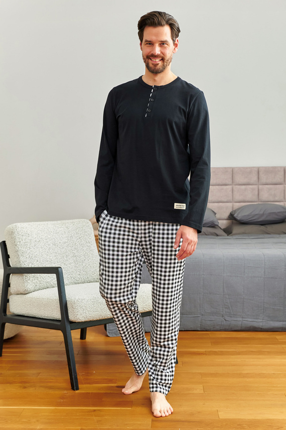 7369 Doctor Nap Piżama męska z bawełny – klasyczny fason i naturalna wygoda na każdą noc