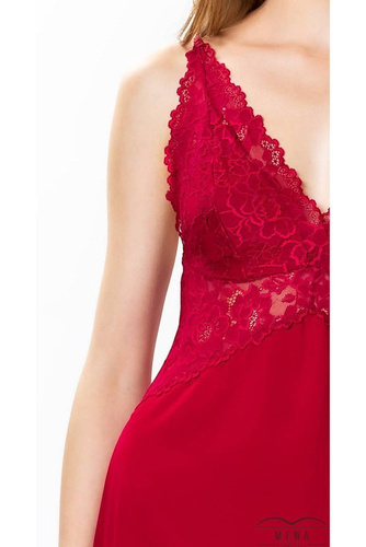 86396 Valentina koszula nocna damska Visti burgundowy 